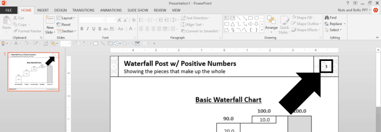 how to change page numbers in powerpoint online