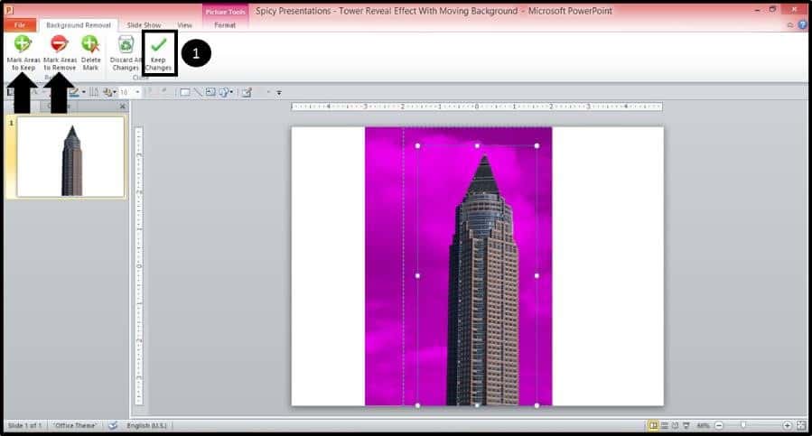 PowerPoint Reveal Animation Trick Part 1 Step #2B - Remove Picture Background