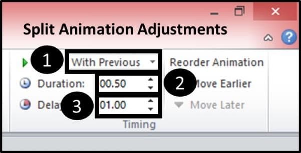 PowerPoint Reveal Animation Trick Part 3 Step #4C - Adjust the Animation Settings