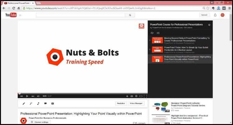 To embed a YouTube playlist in PowerPoint need to open through the actual playlist first