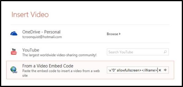 embed youtube video in powerpoint presentation