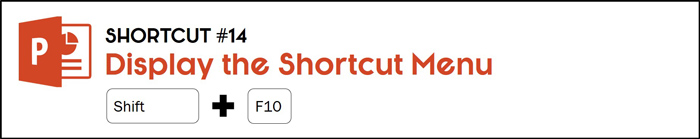 Hit Shift plus F10 to display your shortcut menu