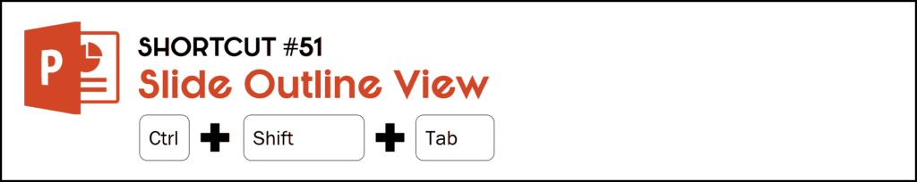 To open or close the Outline view in PowerPoint, hit the Control plus Shift plus Tab keys on your keyboard