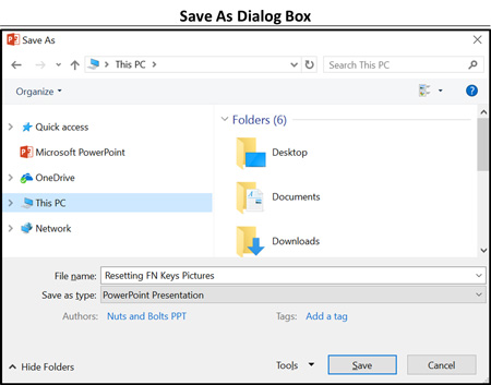 Hitting F12 on your keyboard should open the Save As dialog box in Word, Excel, or PowerPoint