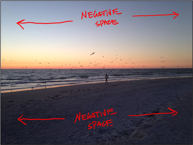 Example of negative space in an image that you can use in PowerPoint to display your content