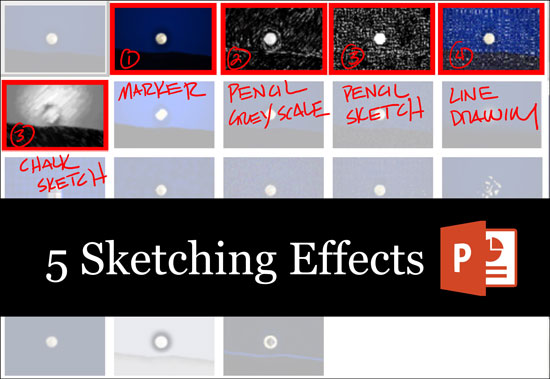 Use the Artistic Effects dropdown to increase the intensity of the sketch effect for your photo