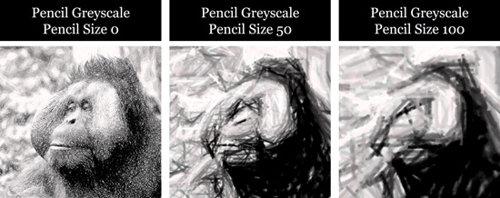 Examples of the Pencil Greyscale effect when converting your photos to a sketch inside PowerPoint