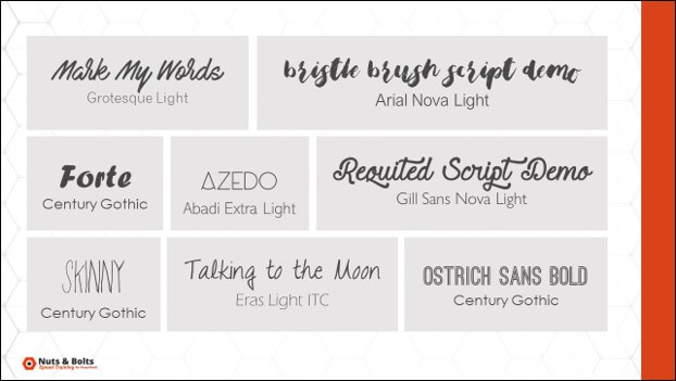 Examples of cool handwritten letter fonts and modern fonts