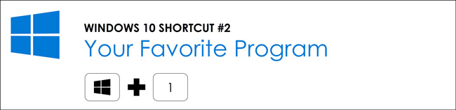 Shortcut your favorite program with the windows key plus the number one