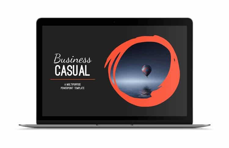 The title slide of the business casual template by slidecow