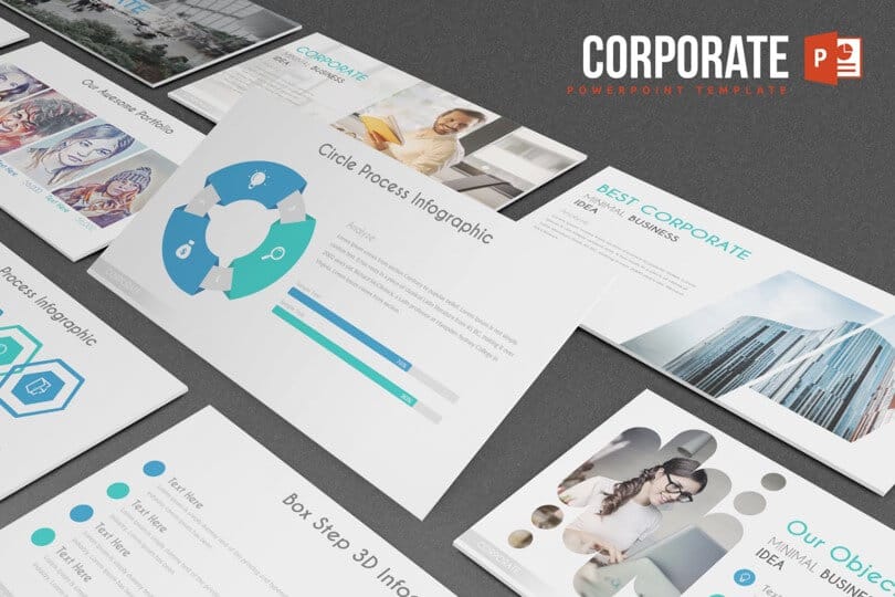 Example of the corporate template by inspiradesign