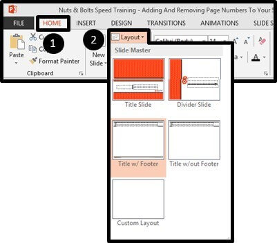 how to insert page number in powerpoint slide master