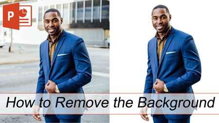 Example removing a background from an image in PowerPoint