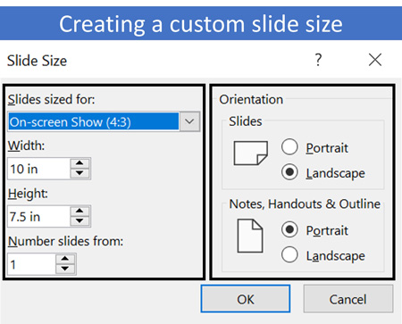 powerpoint presentation changing size