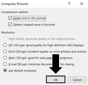 how to compress presentation in powerpoint