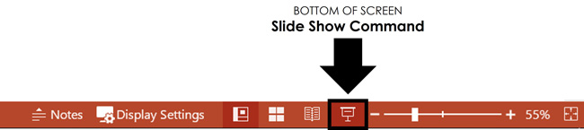 how to open presentation mode in powerpoint
