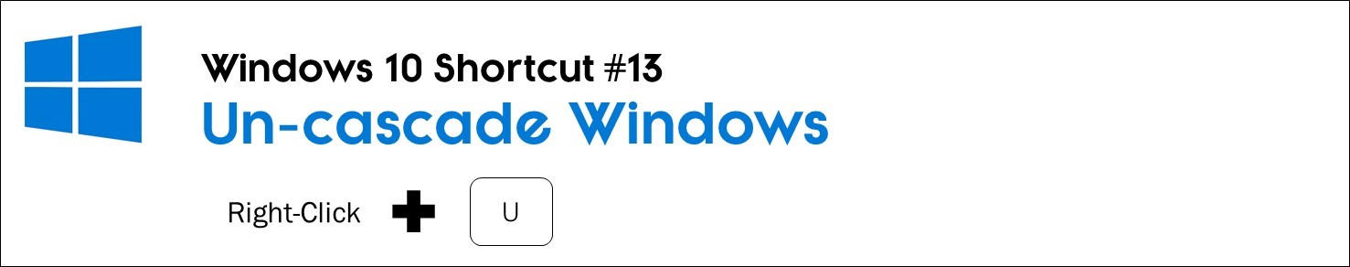 right click your task bar and hit U on your keyboard to uncascade your windows