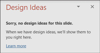 powerpoint online design ideas not working