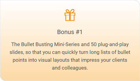 Bullet busting mini-series bonus when you join PowerPoint 3X