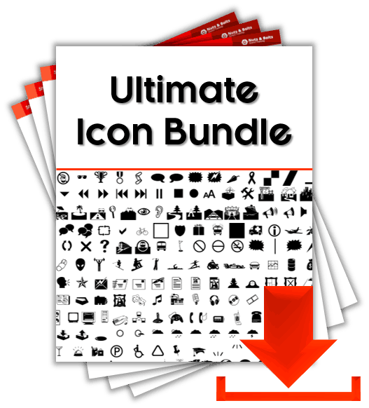 Picture of the icon bundle download you get when you subscribe