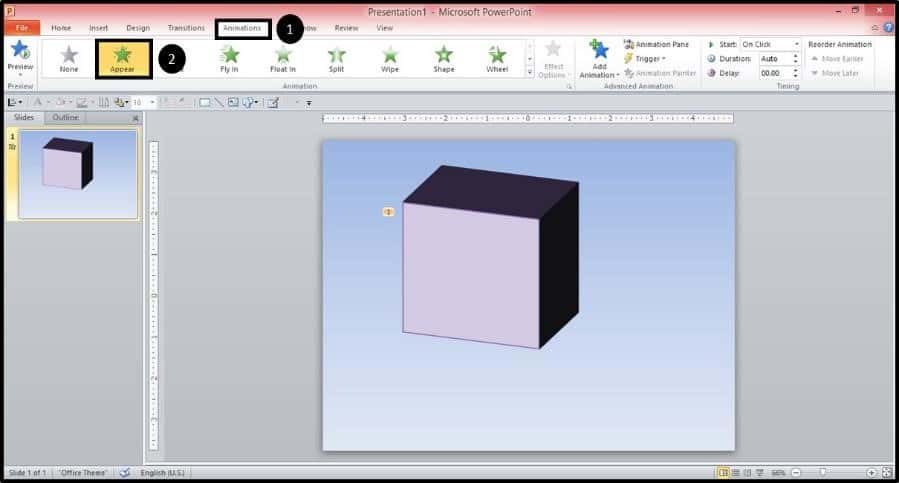 3d model animation in powerpoint presentation