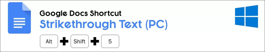 word strikethrough shortcut on mac