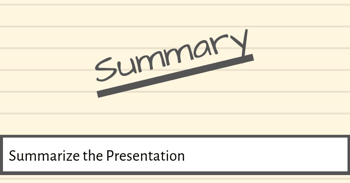 at the end of presentation