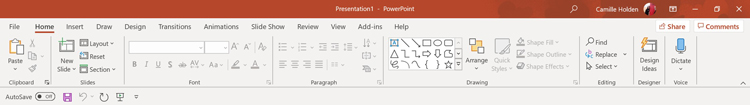 The PowerPoint Ribbon in the Microsoft Office Suite