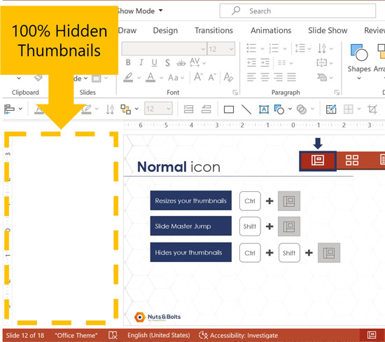 Hidden thumbnails in Microsoft PowerPoint