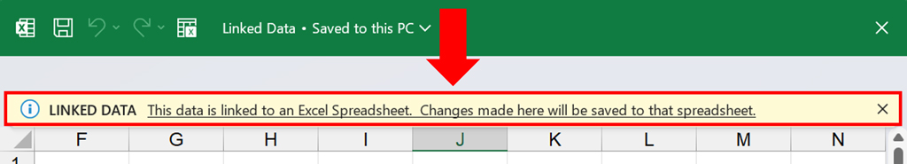 To see if a chart is linked, right-click your chart, select edit data, and then look at the top of the Excel spreadsheet that opens.