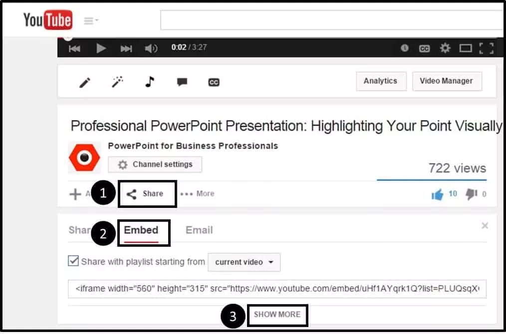 put powerpoint presentation on youtube