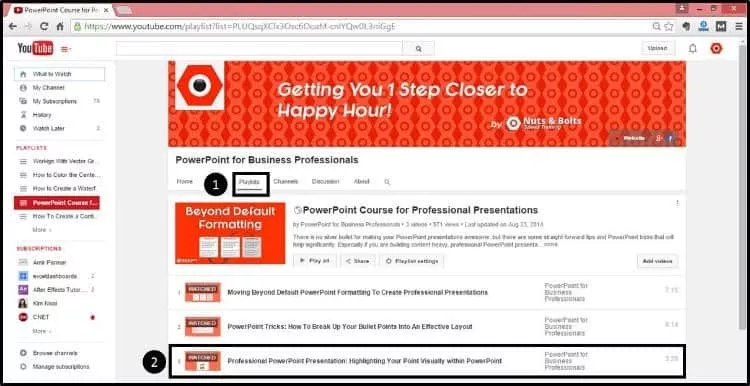 powerpoint presentation in youtube
