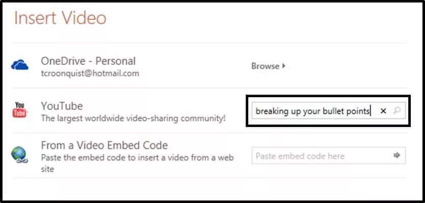 youtube video won't play in powerpoint presentation mode