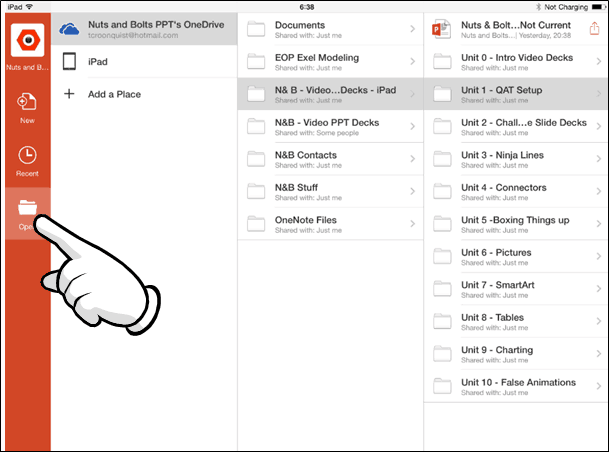 powerpoint on ipad how to see notes