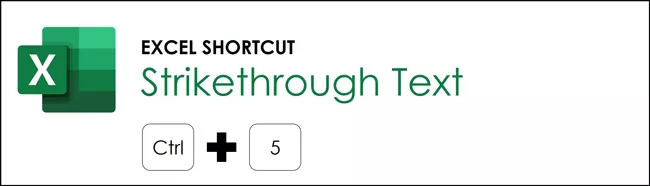 The excel strikethrough shortcut is control plus 5 on your keyboard