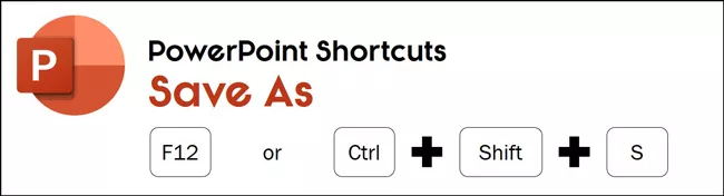 Hit F12 or control plus shift plus S to open the Save As dialog box in PowerPoint
