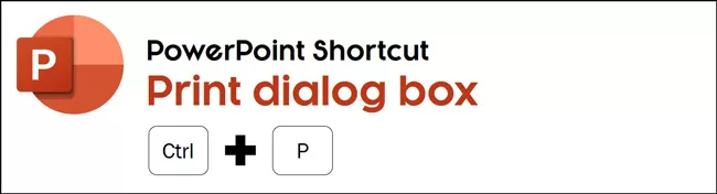 The Print shortcut in PowerPoint is control plus P