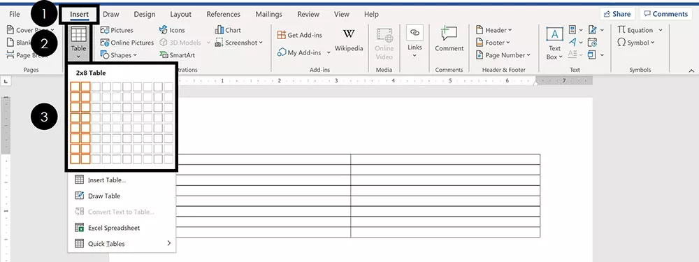 how to make table of contents for thesis in word