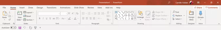 The PowerPoint Ribbon in the Microsoft Office Suite