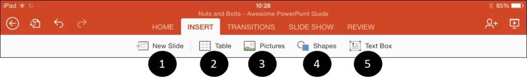 PowerPoint-for-iPad-Insert-Tab-Icons