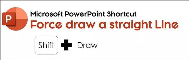 To force draw a straight line in PowerPoint hold Shift as you draw the line on your slide